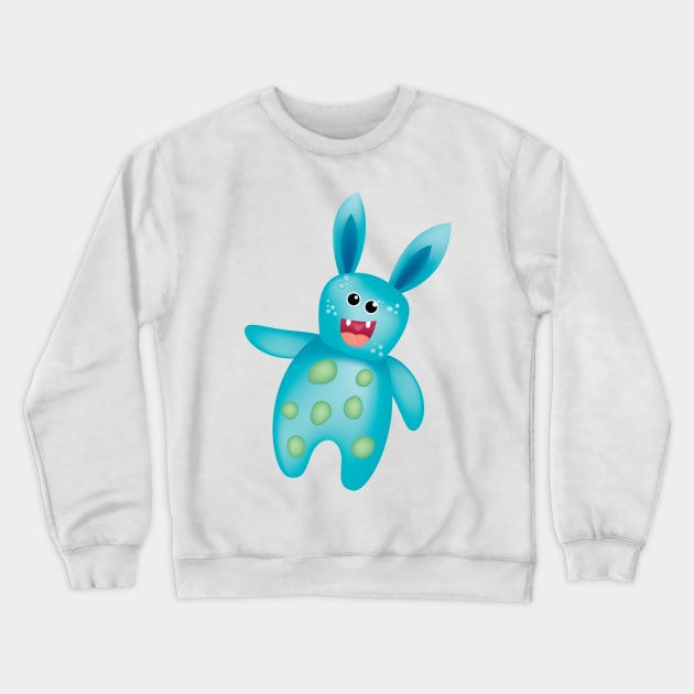 Laughing Rabbit Crewneck Sweatshirt by SWON Design